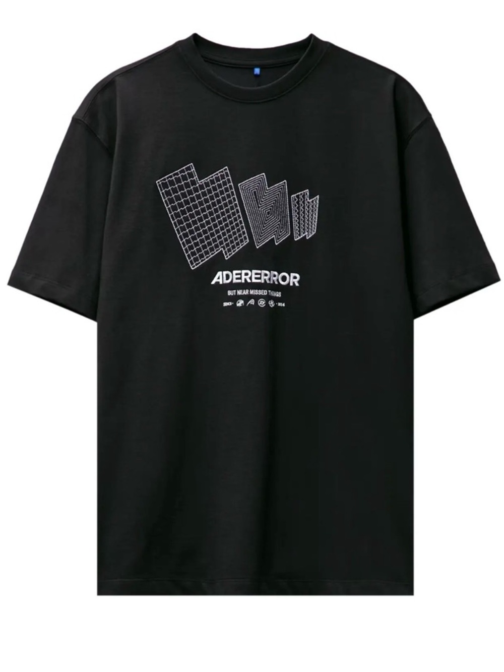 ADERERROR Black Tetris Logo Graphic Tee shirt • men’s small (oversized)